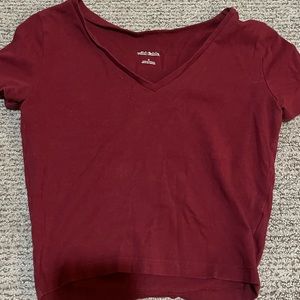 Maroon red crop top